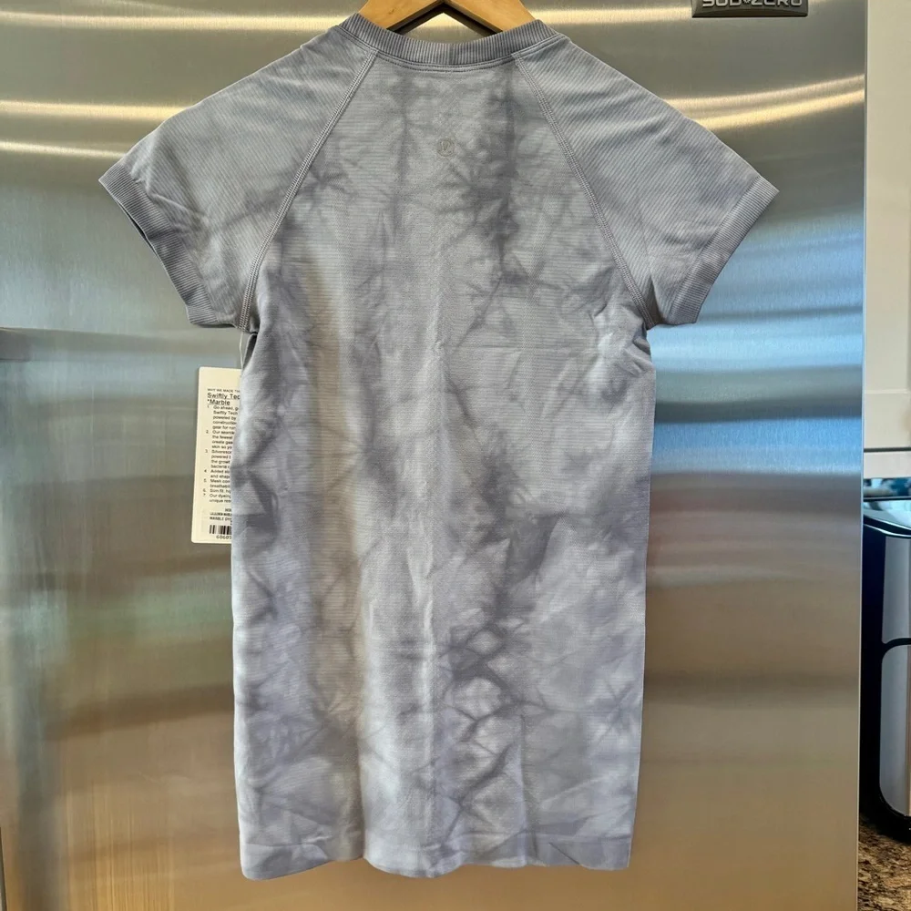 NWT Lululemon Swiftly Tech Short Sleeve Shirt 2.0 Marble Dye Rhino Grey Athletic